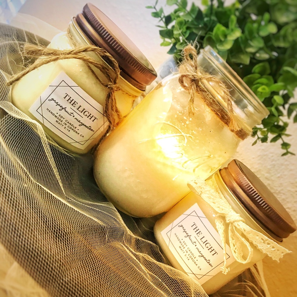 100% soy candles handmade